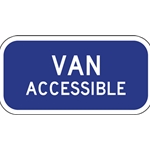 R7-8B Van Accessible Handicap Parking Signs - 12x6 - Reflective Rust-Free Heavy Gauge Aluminum ADA Parking Signs