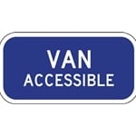 R7-8B Van Accessible Handicap Parking Signs - 12x6 - Reflective Rust-Free Heavy Gauge Aluminum ADA Parking Signs