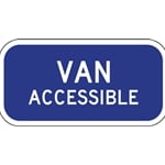 R7-8B Van Accessible Handicap Parking Signs - 12x6 - Reflective Rust-Free Heavy Gauge Aluminum ADA Parking Signs