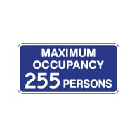 Maximum Occupancy Sign - 12x6 - Reflective aluminum Maximum Occupancy signs