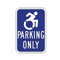 Active Wheelchair Symbol Handicapped Parking Only Signs - 12x18 - Reflective Rust-Free Heavy Gauge Aluminum ADA Parking Signs