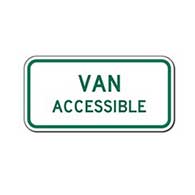 R7-8P Van Accessible Parking Sign 12x6 - Reflective Rust-Free Heavy Gauge Aluminum ADA Parking Signs