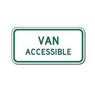 R7-8P Van Accessible Parking Sign 12x6 - Reflective Rust-Free Heavy Gauge Aluminum ADA Parking Signs