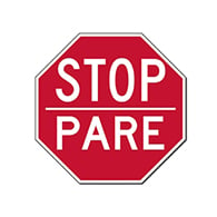 STOP - PARE Signs (Bilingual STOP Sign) - 18x18