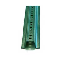 Twelve-Foot Green U-Channel Sign Post - Heavy Gauge (2.0LBS/FT) Green steel sign post with predrilled holes and strong rust-resistance