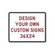 Custom Reflective Sign - 36x24 Size -Horizontal Rectangle - High-quality Rust-free and Heavy-duty Reflective Aluminum Custom Signs