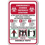 Zombie Preparedness Novelty Signs for Sale