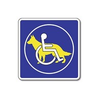 Service Animals Are Welcome Sign - 8X8 - Non-Reflective Rust-Free Aluminum Service Animals Welcome Signs for Outdoor or Indoor Use