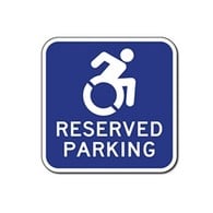 Active Wheelchair Symbol Reserved Parking Only Signs - 12x12 - Reflective Rust-Free Heavy Gauge Aluminum ADA Parking Signs