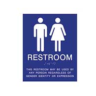 Gender Neutral ADA Wall Signs with Tactile Text and Grade 2 Braille 8x10