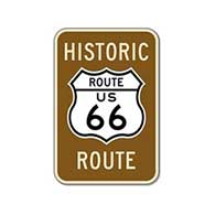 Historic Route 66 Sign - 12x18 - Reflective Rust-Free Heavy Gauge Aluminum Signs
