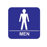 ADA Economy Mens Restroom Wall Signs with Tactile Text Braille - 8x8
