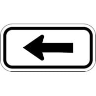 Reflective Arrow Signs - 12x6 - Reflective Rust-Free heavy Gauge Aluminum Arrow Signs for Parking Lots and More