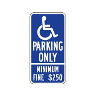 B Stock R99C California Disabled Parking Space Sign - 12x24 - Made with Reflective Rust-Free Heavy Gauge Durable Aluminum