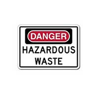 Danger Hazardous Waste Signs - 14x10 - Rust-free heavy-gauge and reflective OSHA compliant safety signs