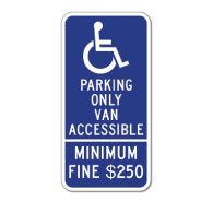 R99C-MOD California Disabled  Van Accessible Combo Sign 12x24