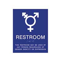 ADA Compliant Gender Neutral Symbols Restroom Wall Sign