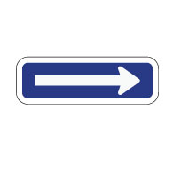 Arrow Symbol Sign - 6x2 - Durable Baked Enamel .050 gauge Aluminum Symbol of Accessibility sign with holes at right and left sides centered for easy mounting