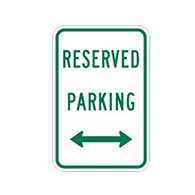 Reserved Parking Sign with Double Arrow - 12x18 - Reflective, rust-free heavy-gauge aluminum Reserved Parking Signs