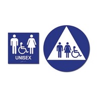 ADA Unisex Sign Kit with Wheelchair Symbol