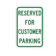 Reserved For Customer Parking Sign - 12x18 - Reflective rust-free heavy-gauge aluminum Customer Parking Signs