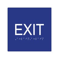 ADA Compliant Exit Signs with Tactile Text and Grade 2 Braille - 6x6