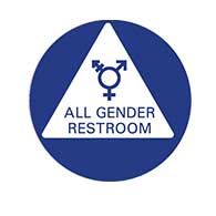 All Gender Door Sign 12x12 non-gender specific