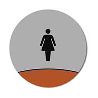 ADA Signature Womens Restroom Door Sign with Wheelchair Symbol - 12x12