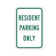 Resident Parking Only Signs - 12x18 - Reflective Rust-Free Heavy Gauge Aluminum Resident Parking Signs