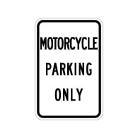 Motorcycle Parking Only Signs 12x18  - Reflective Rust-Free Heavy Gauge Aluminum Motorcycle Parking Signs