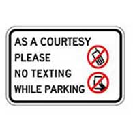 NO Texting/Parking Lot Sign 24x18- STOPSignsAndMore