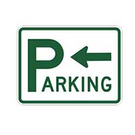 Parking Lot Signs with Left Arrow - 24x18 - Reflective Rust-Free Heavy Gauge Aluminum