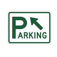 Parking Lot Signs with Ahead Left Arrow - 24x18 - Reflective Rust-Free Heavy Gauge Aluminum