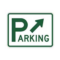 24x18 Parking Lot Signs with Ahead Right Arrow - Reflective .063 Aluminum Parking Signs