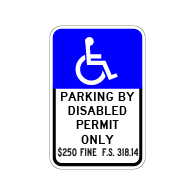 Custom Florida Combo Disabled Handicap - 12x18