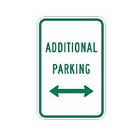 Additional Parking Sign with Double Arrow - 12x18 - Reflective Aluminum Parking Lot Signs