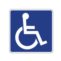 D9-6 Handicap Accessible Signs - No Arrows - 12x12  - Reflective Rust-Free Heavy Gauge Aluminum