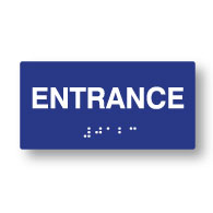 ADA Compliant Entrance Signs with Tactile Text and Grade 2 Braille - 6x3
