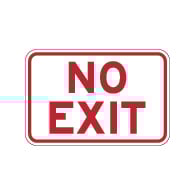 No Exit Sign in 24x18 size - Reflective Rust-Free Heavy Gauge Aluminum Parking Lot Signs