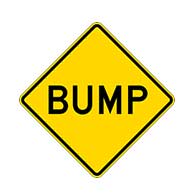 Bump Warning Signs - 24x24 - W8-1 MUTCD Regulation Reflective Rust-Free Heavy Gauge Aluminum Road Signs