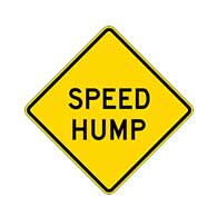 Regulation MUTCD Speed Hump Warning Sign - Reflective Rust-Free Heavy Gauge Aluminum Road Signs