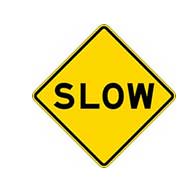 This Reflective Aluminum SLOW sign follows Federal MUTCD Slow Sign construction specifications.