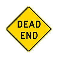 Dead End Road Signs - 24x24 - Regulation MUTCD W14-1 Reflective Dead End Warning Signs on Rust-Free Heavy Gauge Aluminum