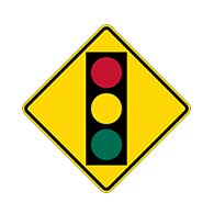 W3-3 - Traffic Signal Ahead Symbol Signs - 30x30 - Regulation High-Intensity Prismatic Reflective Rust-Free Heavy Gauge Aluminum Road Signs. This sign meets Federal MUTCD Sign specifications for the W3-3 Signal Ahead Warning Sign.