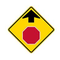 W3-1 - STOP Ahead Symbol Warning Signs - 30x30 - Regulation High-Intensity Prismatic Reflective Rust-Free Heavy Gauge Aluminum Road Signs. This STOP Ahead sign meets Federal MUTCD Sign specifications for the W3-1 Stop Ahead Warning Sign.