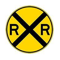 Railroad Crossing Warning Signs - 30x30 - W10-1 MUTCD Compliant High Intensity Prismatic Reflective Rust-Free Heavy Gauge Aluminum Railroad Crossing Warning Signs