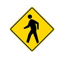 W11-2 Pedestrian Crossing Road Sign - H.I.P. - 30x30