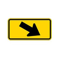 W16-7-PR Crosswalk Right Arrow Signs - 24x12 - Rust-Free Heavy Gauge Reflective Aluminum Pedestrian Crosswalk Signs