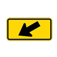 Crosswalk Left Arrow Signs - 24x12- Regulation MUTCD W16-7 Reflective Cross Walk Arrow Signs on Rust-Free Heavy Gauge Aluminum