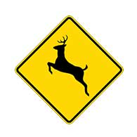 Deer Crossing Road Sign - 30x30 - Official MUTCD Compliant W11-3 Deer Crossing High-Intensity Prismatic Reflective Rust-Free Heavy Gauge Aluminum Signs